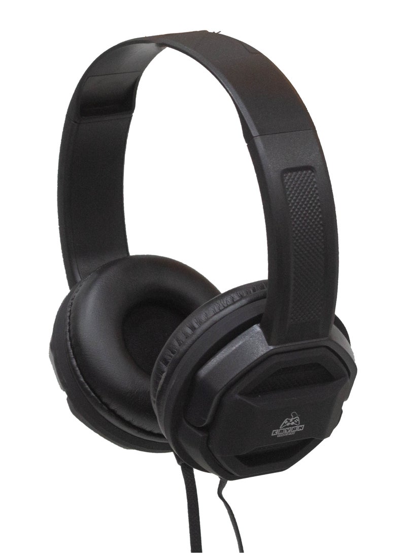 كايان سماعات كايان KN-802 ستيريو هاي فاي مع صوت جهير إضافي - سماعة رأس سلكية فوق الأذن مع موصل 3.5 مم، صوت عالي الدقة، حزام رأس مريح، وتصميم قابل للطي - أسود - Image 4