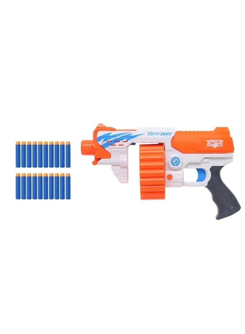 Fast Shots Foam Launcher Rapid Gamma 2 with 20 Foam Bullets - 590074