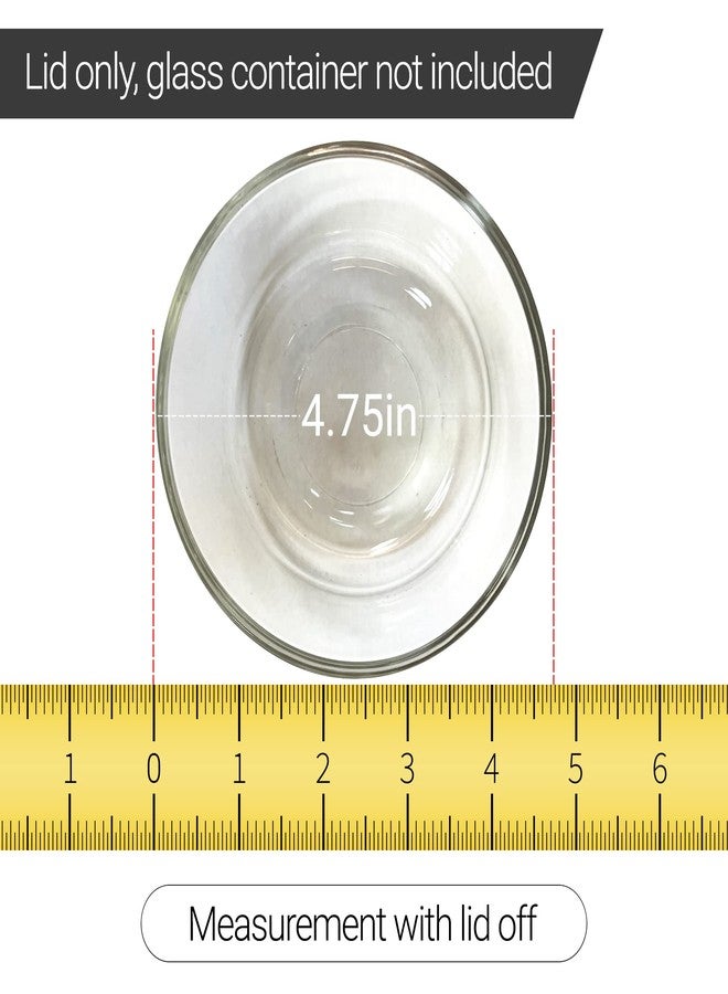 MRX Solutions Replacement Lids fits Pyrex 2-Cup Glass Food Storage Container Bowls, 5-Inch Plastic Round Lids Covers for Pyrex 7200-PC, Airtight & Leakproof (4-Pack, Blue) - Image 3