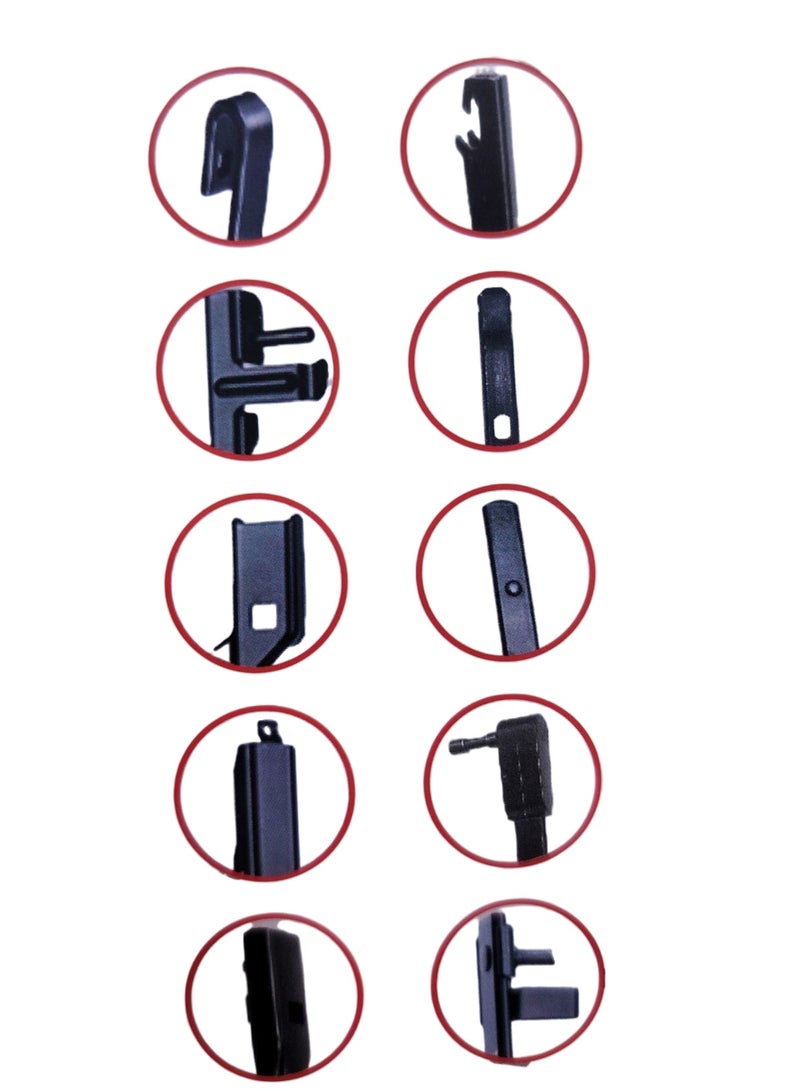 3 اكس ار 3xr شفرات ماسحة الاصطناعية مع 10 محولات - Image 2