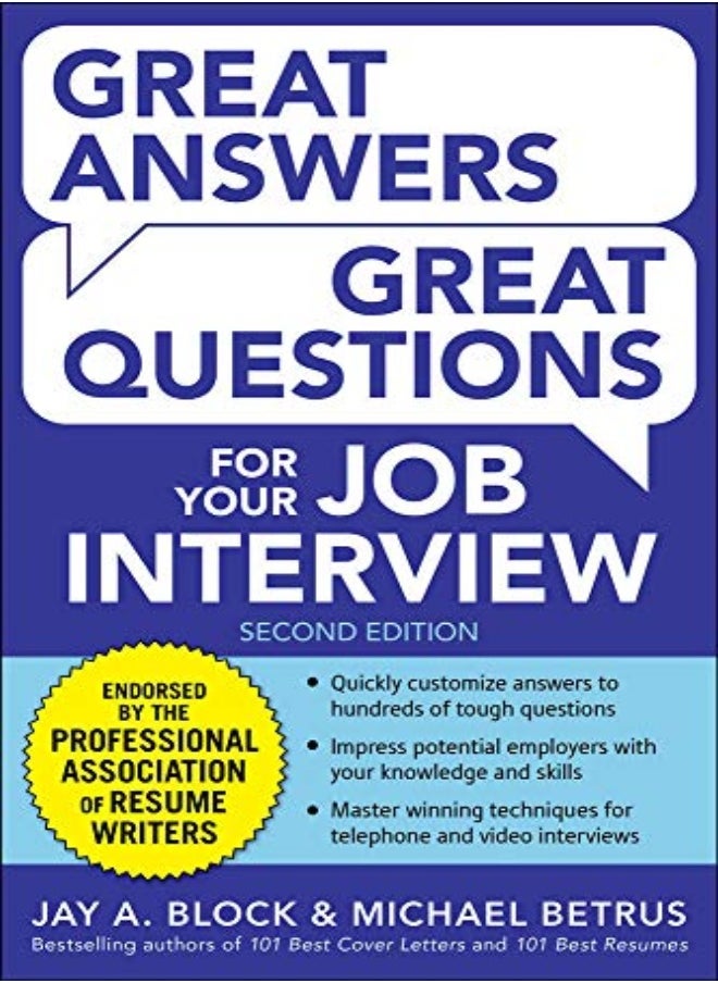 null - Great Answers Great Questions For Your Job Interview 2Nd Edition by Jay A. Block Paperback - Image 1