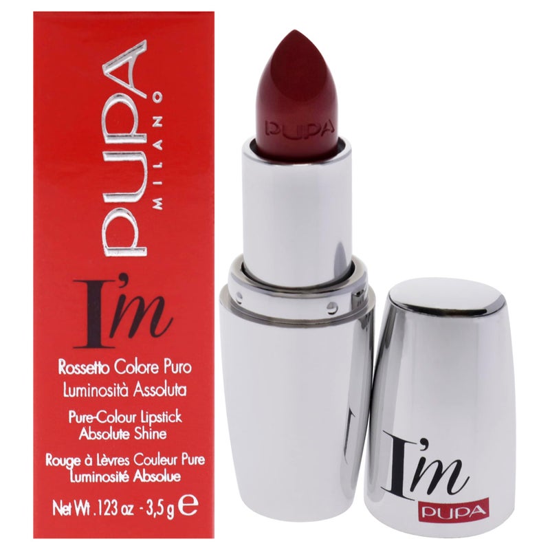 PUPA Pupa Milano I Am Pure-Colour Lipstick - Intense Color And Absolute Brightness - High Concentration Of Pigments - Lightweight And Flawless - Melts Perfectly On Lips - 107 Litchi - 0.123 OZ