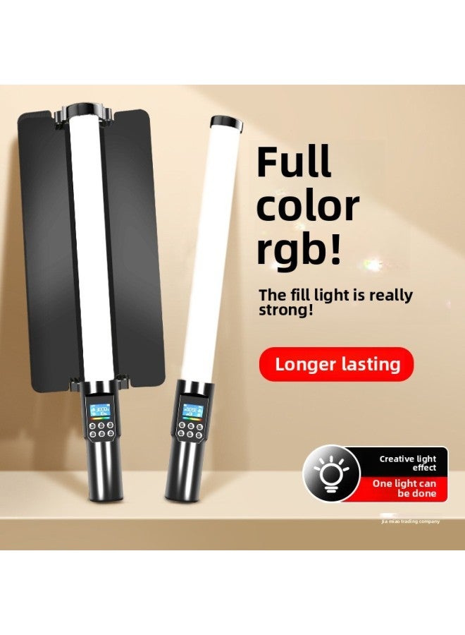 إسكدنيا Rgb Photography Fill Light Handheld Led Fill Light Rod Outside Shot Light Indoor And Outdoor Night Scene Color Video Portable-Specifications:【lighten Up⭐16000lm】 Baffle·rgb Fill Light Stick+ 2m Light Stand+remote Control - Image 2