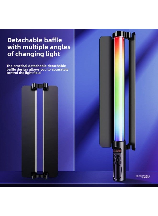 إسكدنيا Rgb Photography Fill Light Handheld Led Fill Light Rod Outside Shot Light Indoor And Outdoor Night Scene Color Video Portable-Specifications:【lighten Up⭐16000lm】 Baffle·rgb Fill Light Stick+ 2m Light Stand+remote Control - Image 3