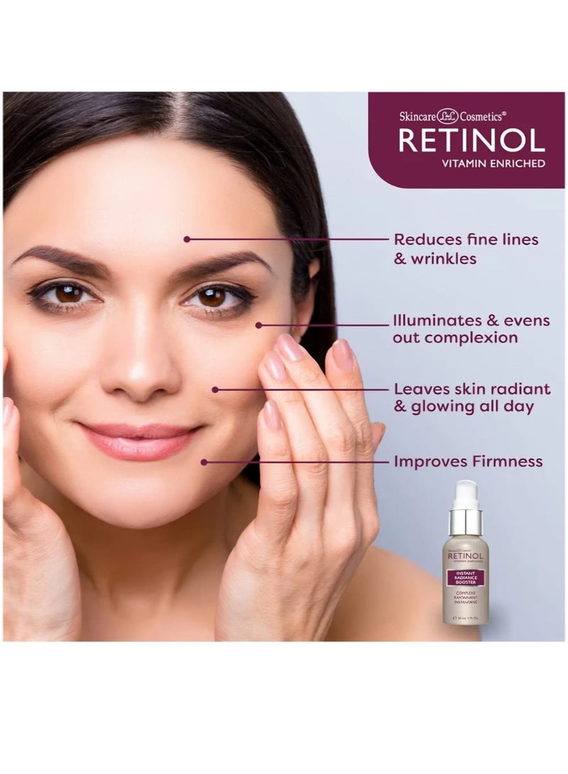 RETINOL Lnstant Retinol Radiance Booster   The Original Glow Primer  A Boost of Anti-Aging Hydration Adds Radiance and Skin-Smoothing Benefits of Vitamin A - Peptides Improve Firmness and Tone 30ml - Image 4