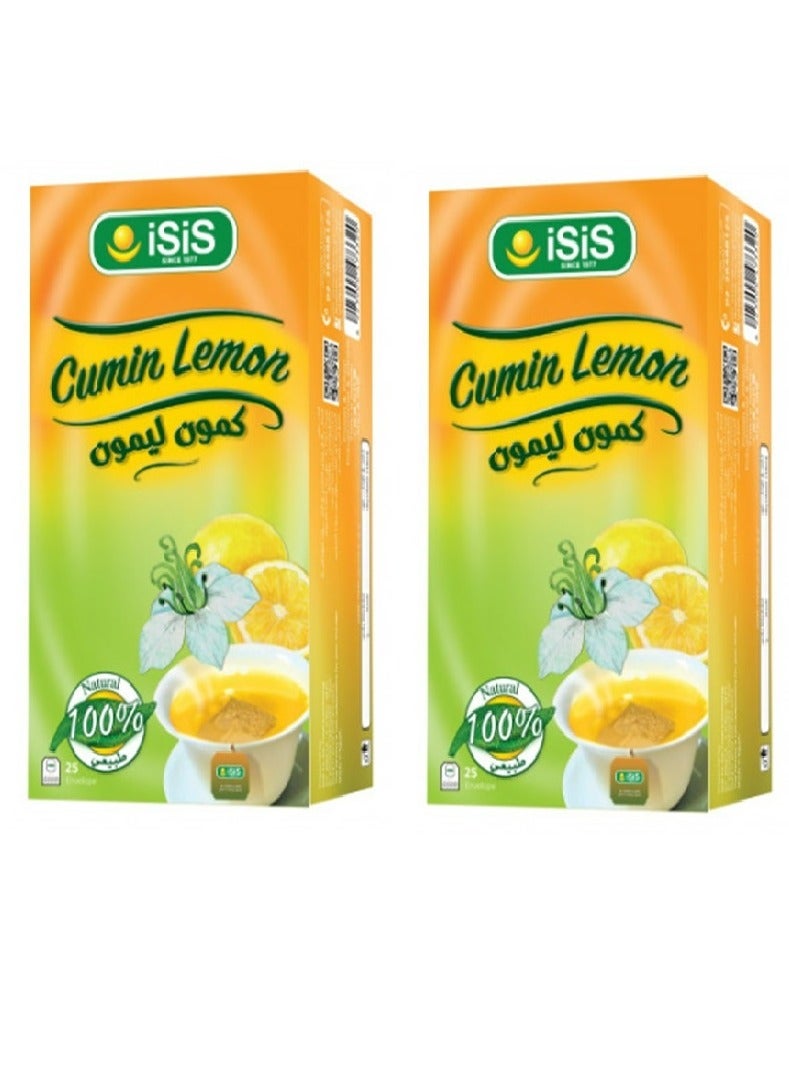 إيزيس قطعتين من مشروب كمون ليمون 25 كيس