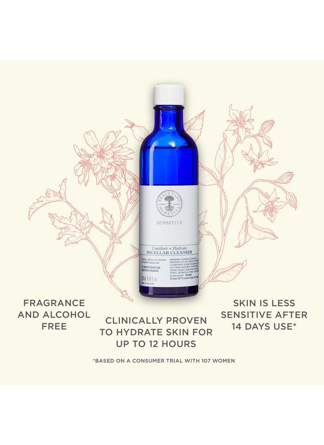 Neal's Yard Remedies Neal's Yard Remedies | Sensitive Comfort + Hydrate Micellar Cleanser | Up to 12 Hours of Hydration | Gifts for Women | Gently Cleanses & Hydrates Skin | 200ml  - Image 3