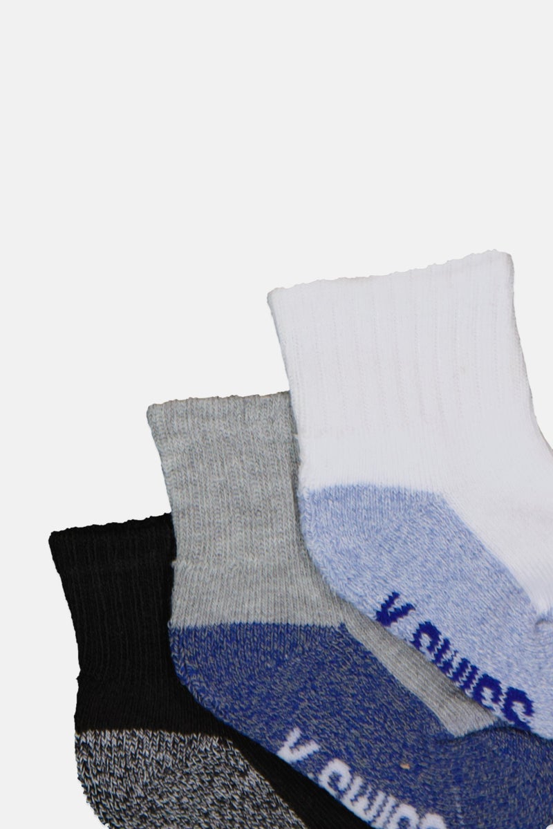 K-SWISS Toddlers Boy 8 Pair Brand Logo Cushion Ankle Socks, Multicolor - Image 2