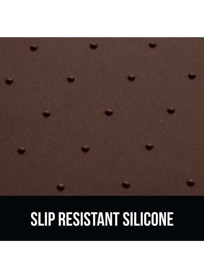 Gorilla Grip 100% Waterproof Raised Edge Bpa Free Silicone Pet Feeding Mat, Dog Cat Food Mats Contain Spills Protects Floors, Placemats For Cats And Dogs Water Bowl, Pets Accessories 32X24 Brown - Image 4