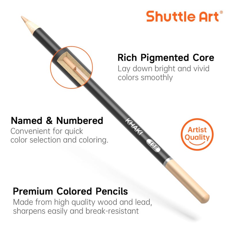 Shuttle Art 36 Skin Tone Colored Pencils, Colored Pencils for Adult Coloring, Soft Core Color Pencil for Adults Kids Artists Beginners Drawing Coloring Sketching - Image 3