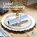 NAPEREE Disposable ClothLike Paper Napkins 200 Pack 12 x 17 LinenFeel Blue Denim Dinner Napkins For Wedding Party Kitchen Or Bathroom Made In USA - Image 4
