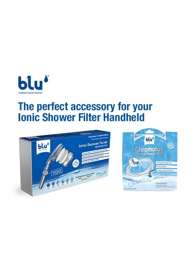 Raxoom Chromolux Shower Hose, Blu Ionic Shower Filter Handheld Shower Hose, 150Cm Long (59 Inch)  - Image 5