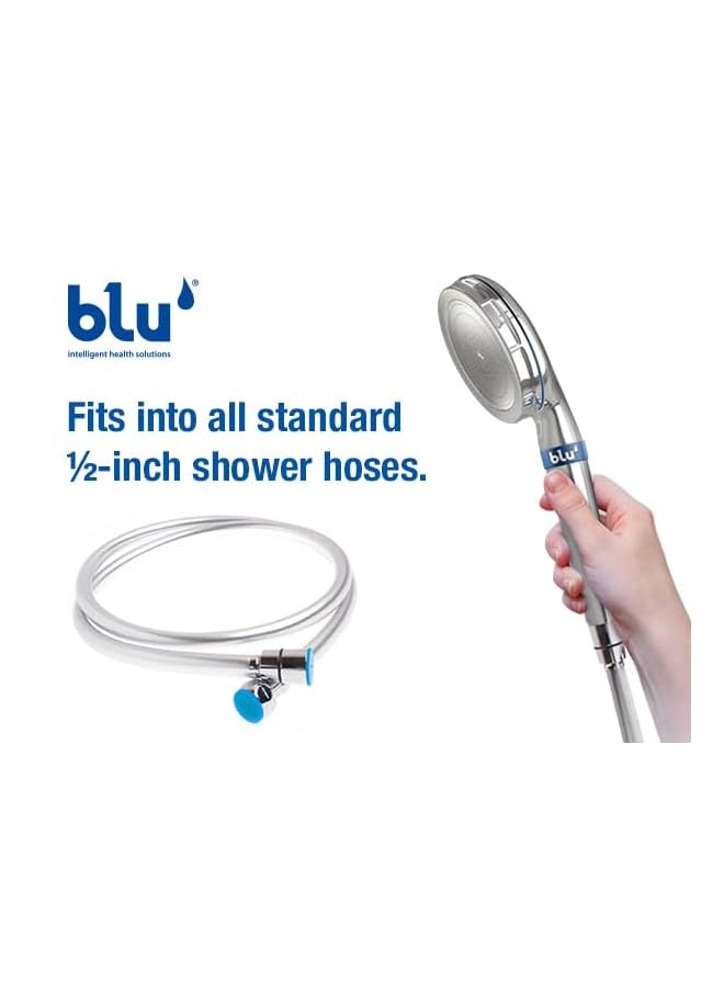 Raxoom Chromolux Shower Hose, Blu Ionic Shower Filter Handheld Shower Hose, 150Cm Long (59 Inch)  - Image 3