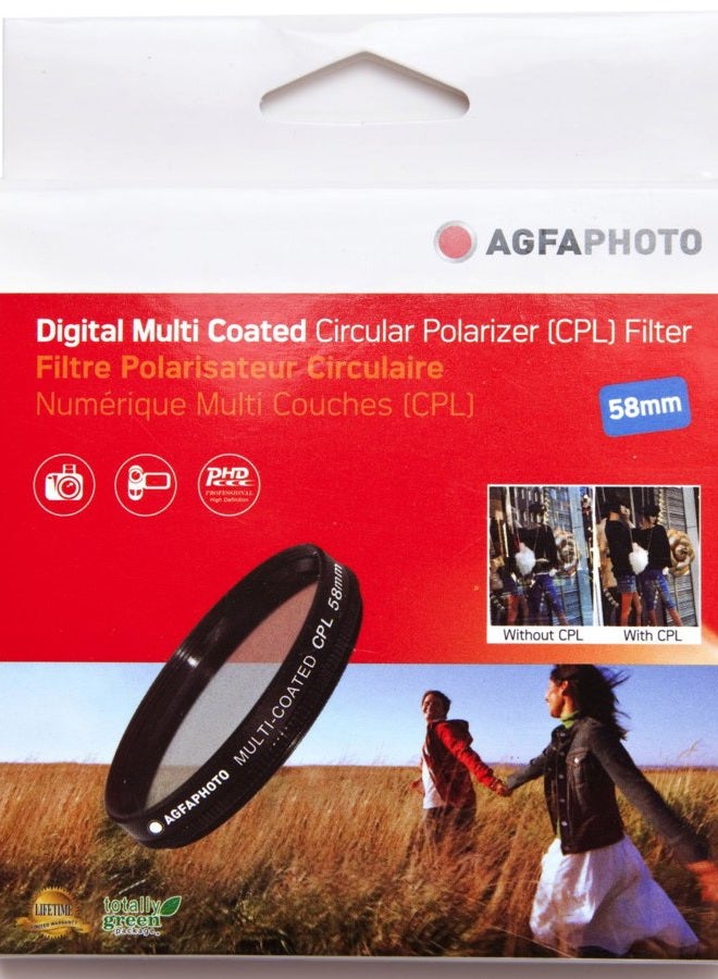 AgfaPhoto فلتر AGFA بقطر 58 مم متعدد الطلاءات قطبي دائري (CPL) - Image 3
