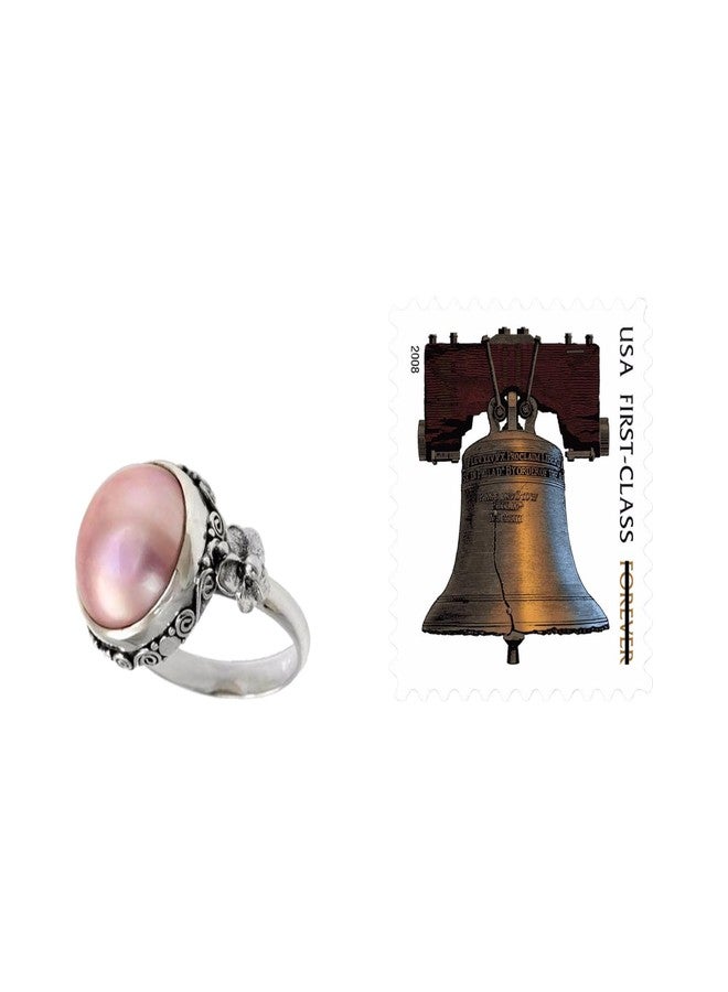 NOVICA Artisan Handmade Pearl Flower Ring Floral Sterling Silver Cocktail Pink Indonesia Birthstone [crownbezel 0.4 in H x 0.6 in Diam. Band Width 3 mm W] ' Love Moon' - Image 5