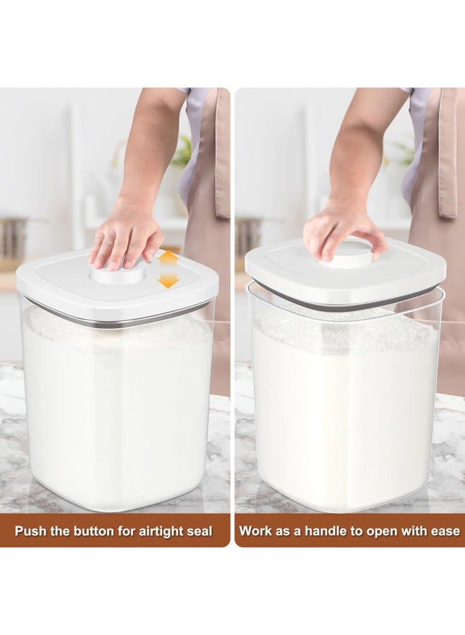 TBMAXS Airtight Rice Container 25 Lbs, Clear PET Plastic Food Storage Container Bin For Flour Sugar, Dry Food Holder with Easy Locking Lid for Kitchen Pantry Organization and Storage - Image 4