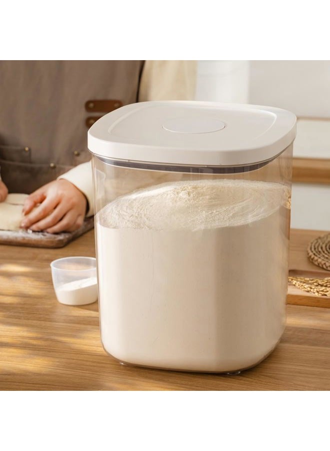 TBMAXS Airtight Rice Container 25 Lbs, Clear PET Plastic Food Storage Container Bin For Flour Sugar, Dry Food Holder with Easy Locking Lid for Kitchen Pantry Organization and Storage - Image 3