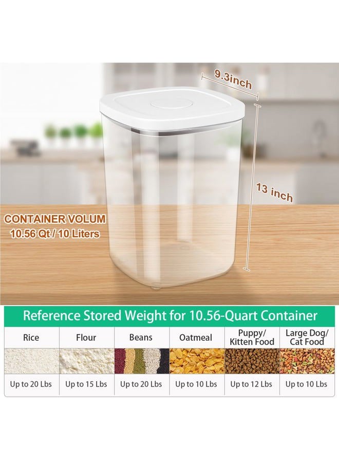 TBMAXS Airtight Rice Container 25 Lbs, Clear PET Plastic Food Storage Container Bin For Flour Sugar, Dry Food Holder with Easy Locking Lid for Kitchen Pantry Organization and Storage - Image 2