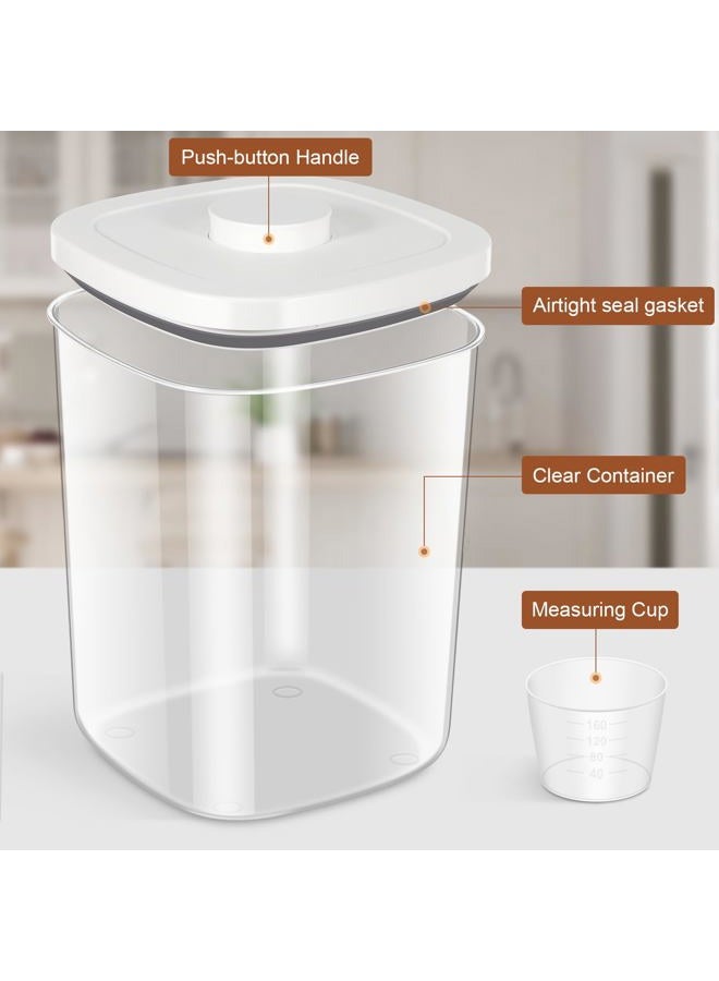 TBMAXS Airtight Rice Container 25 Lbs, Clear PET Plastic Food Storage Container Bin For Flour Sugar, Dry Food Holder with Easy Locking Lid for Kitchen Pantry Organization and Storage - Image 5