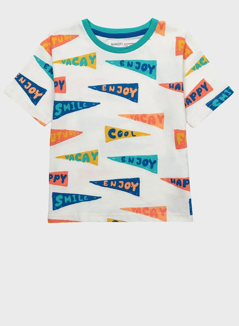 MINOTI Kids Slogan T-Shirt