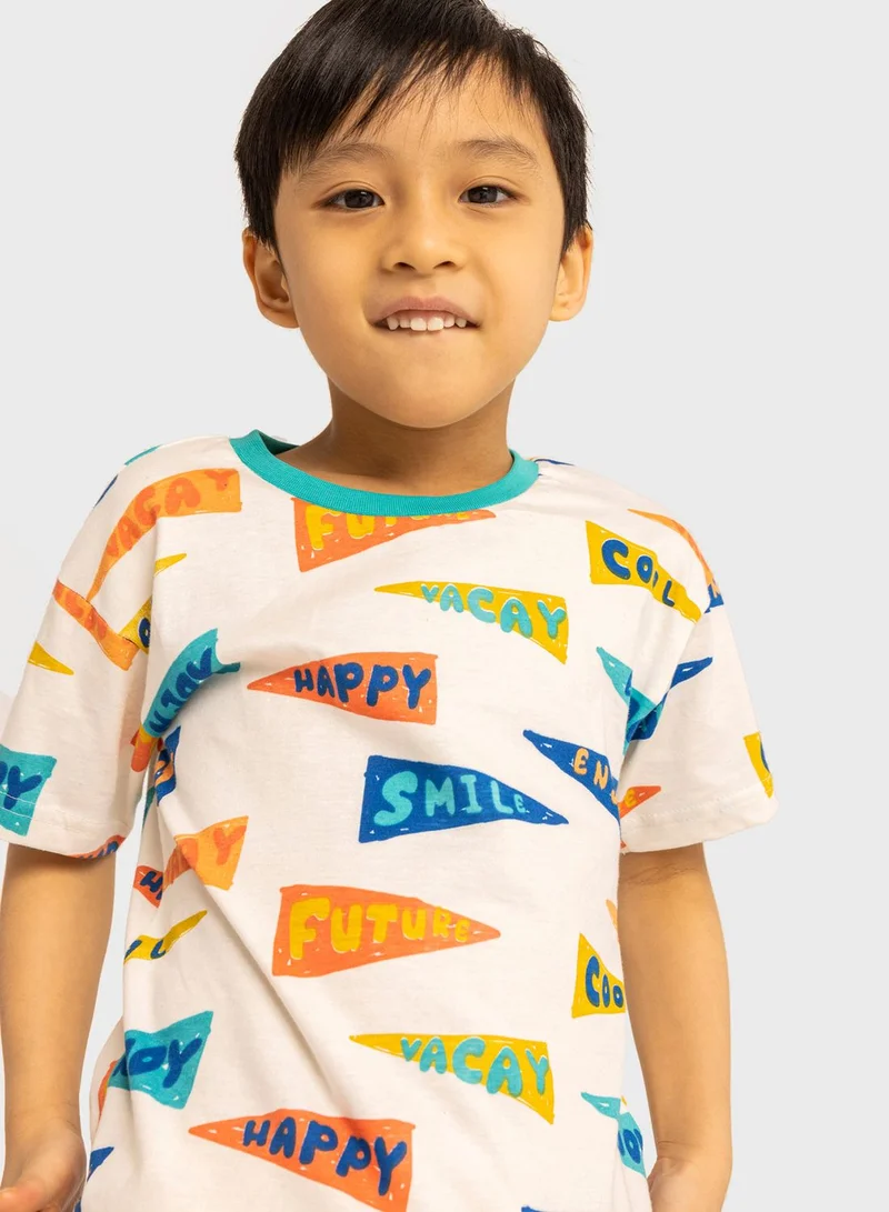 MINOTI Kids Slogan T-Shirt
