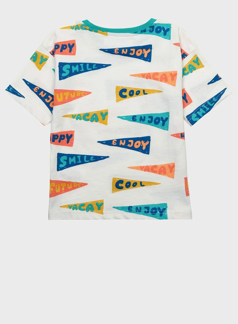 MINOTI Kids Slogan T-Shirt