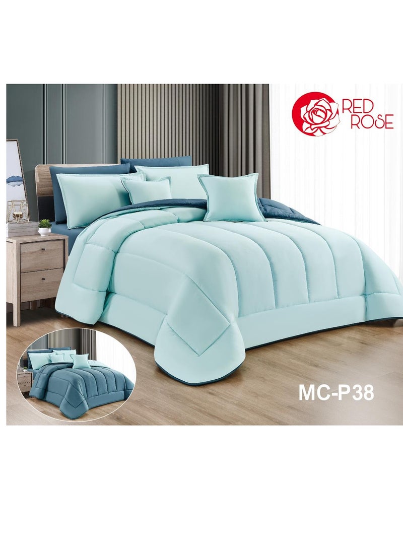 Red Rose - Double-sided comforter set, consisting of 8 pieces, microfiber comforter, size 240 x 260 cm. - Image 1