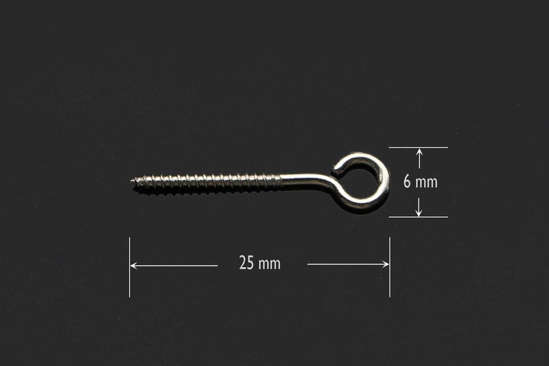 Tigofly 100 pcs 1inch 25mm Screws Stainless Steel Plug Hardware Jerk Baits Lure Making DIY Fishing Lure - Image 2