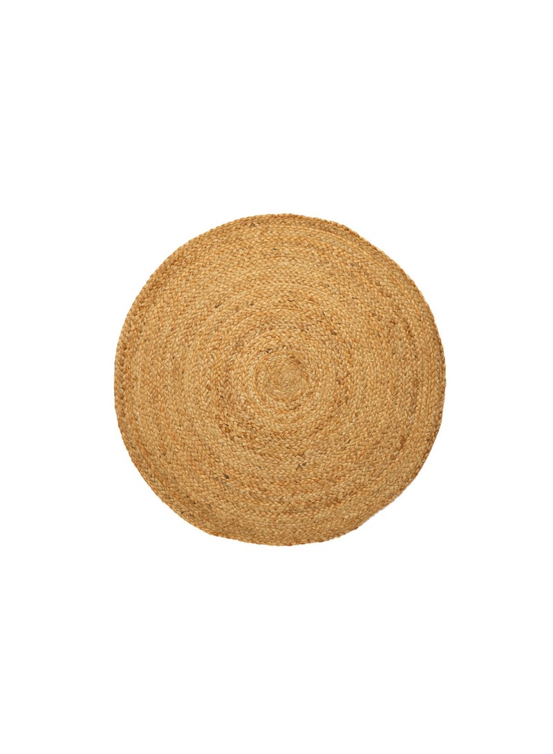 Handwoven Indian rug – 95% jute & 5% cotton (round shape) - Image 2