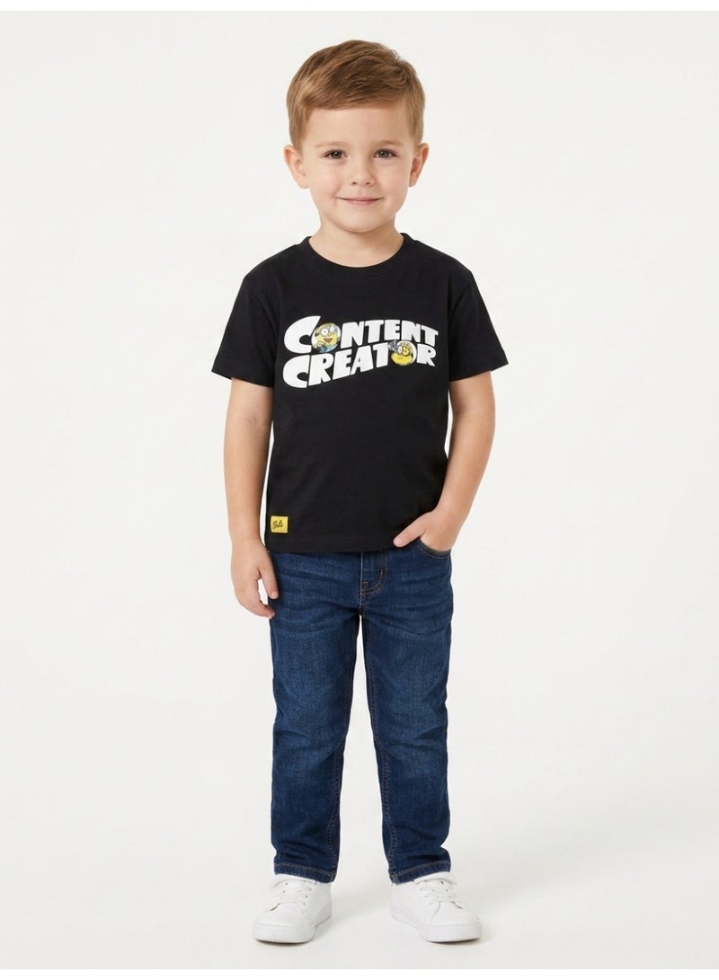 Minions Toddler Boys' Black "Content Creator" T-Shirt - Image 3