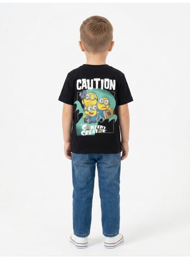 Minions Toddler Boys' Black "Content Creator" T-Shirt - Image 4