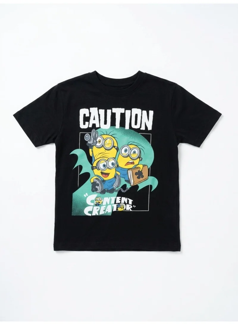 Minions Minions Toddler Boys' Black "Content Creator" T-Shirt