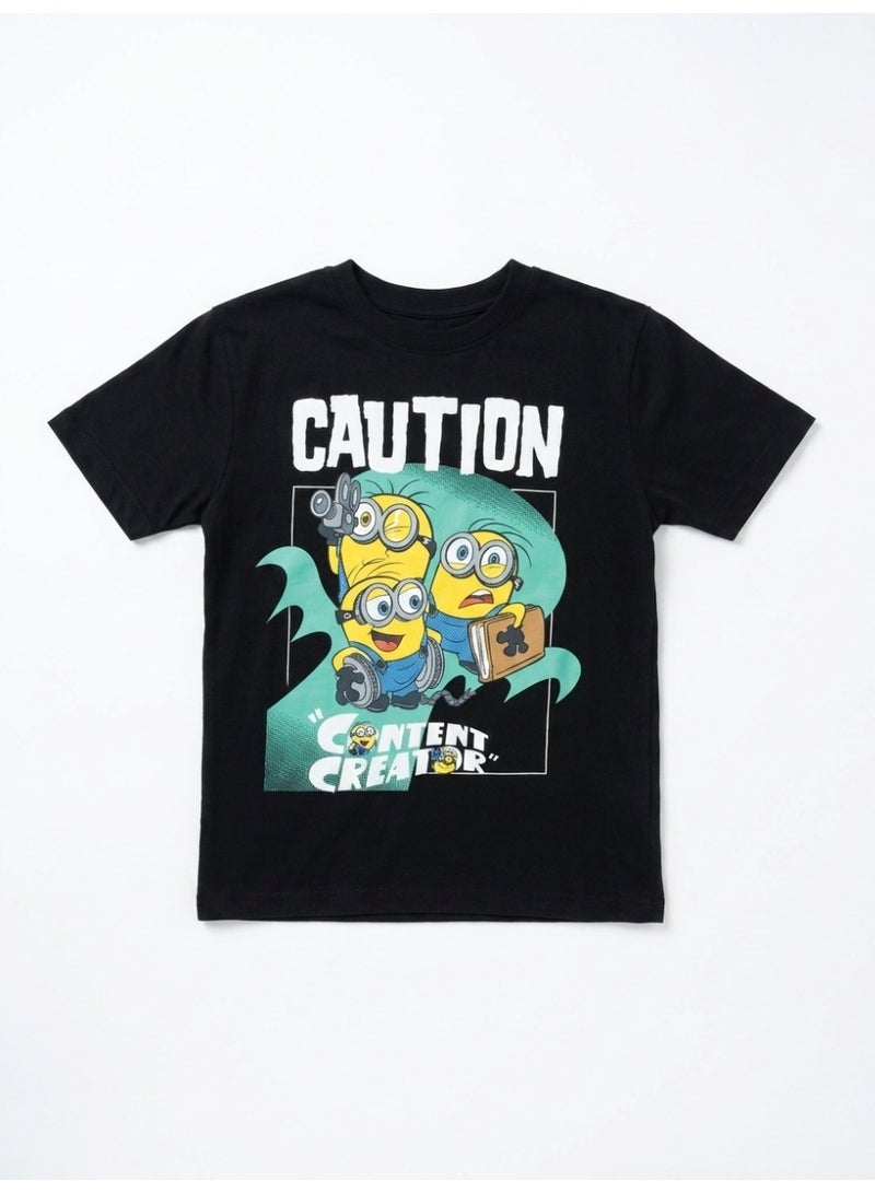 Minions Toddler Boys' Black "Content Creator" T-Shirt - Image 2