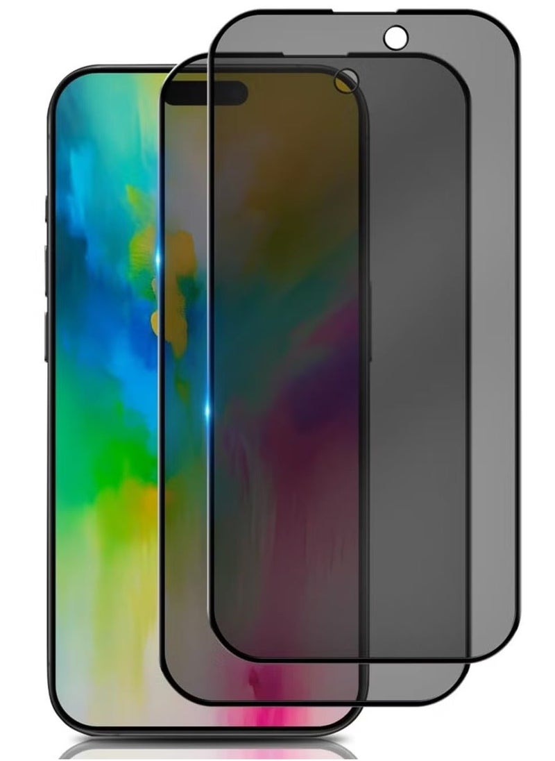 vesus 2-Pack Tempered Glass Privacy Screen Protector for iPhone 16 Pro Max [Anti-Spy] [Anti-Scratch] [9H Hardness] - 6.9-Inch - Image 1