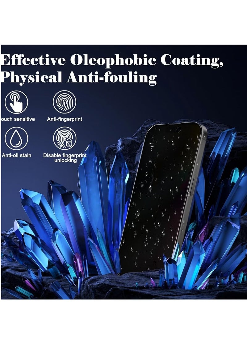 vesus 2-Pack Tempered Glass Privacy Screen Protector for iPhone 16 Pro Max [Anti-Spy] [Anti-Scratch] [9H Hardness] - 6.9-Inch - Image 4