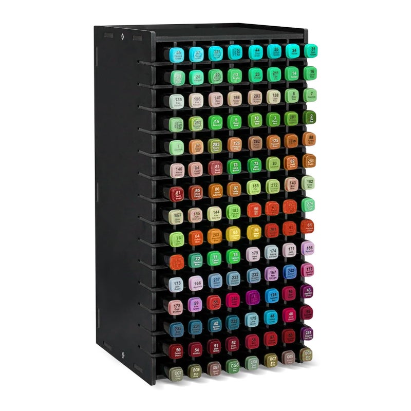Yrangee Marker Organizer,120-Slots Marker Holder with Adjustable Divider, Desk Marker Storage Organizer for Pens Colored Pencils Art Brushes Home Office Art Room and Classroom - Image 1