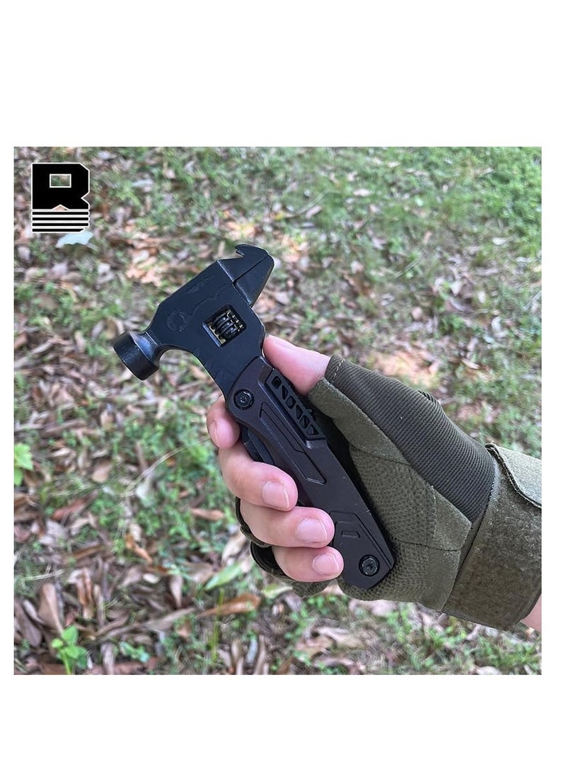 SYOSI Multitool Hammer Screwdriver Multi-function Wrench Bottle Opener Cool Gadgets for Camping Survival Gear Outdoor Travel Home DIY Use Outdoor Emergency Tool Gifts for Men Husband Men Dad  - Image 4