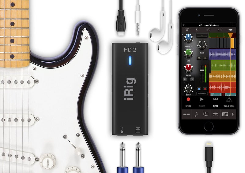 IK Multimedia iRig HD 2 guitar audio interface for iPhone, iPad, Mac, iOS and PC with USB-C, Lightning and USB cables and 24-bit, 96 kHz music recording - Image 2