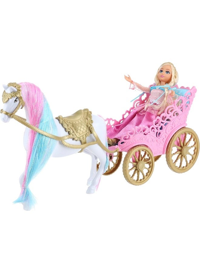 FunVille - Dreameez Princess Doll with Carriage Royal Horse - 81011 - Image 2