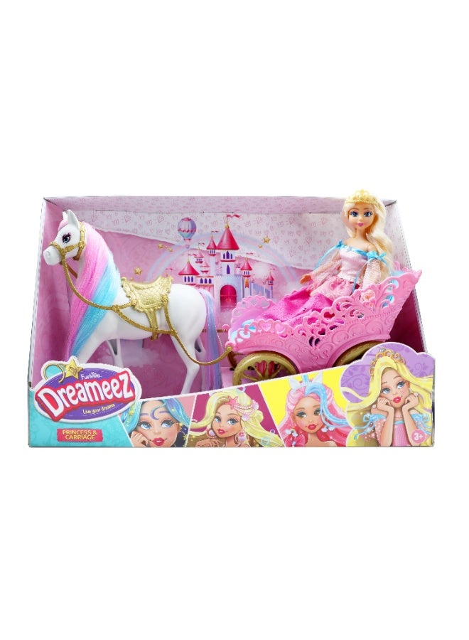FunVille - Dreameez Princess Doll with Carriage Royal Horse - 81011 - Image 1