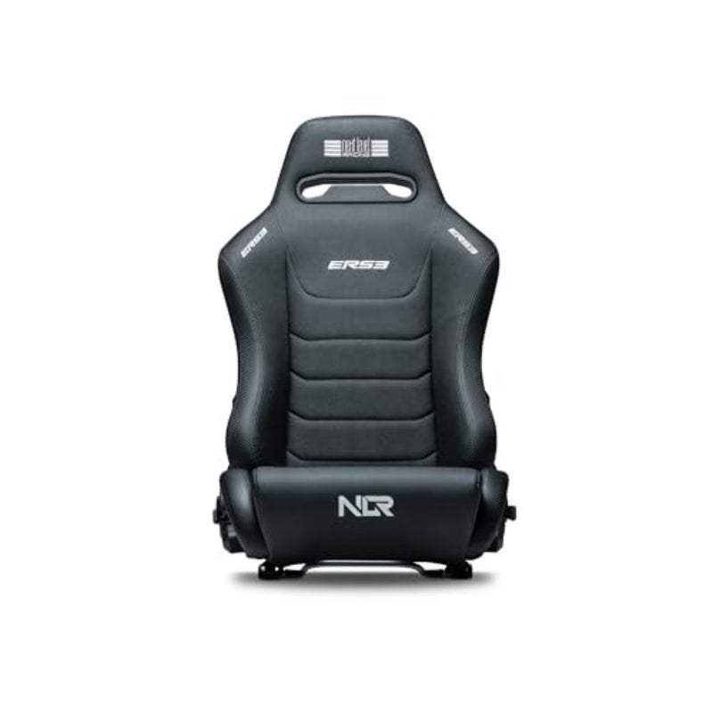 Gaming cockpit seat for sim racing setups, premium black vinyl with reinforced steel frame, ergonomic reclining design for extended comfort and precise posture control - Image 2