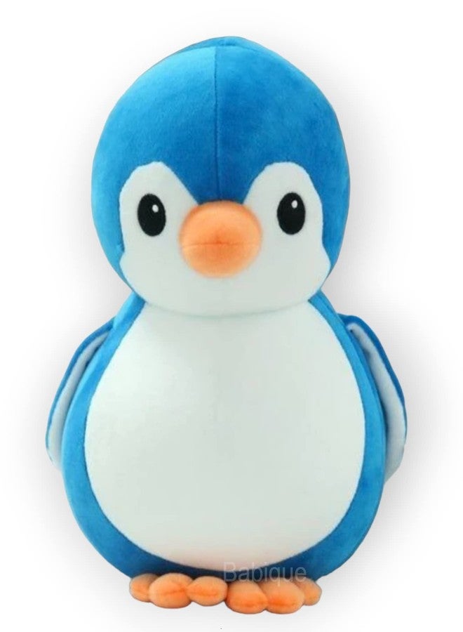 Babique Penguin Plush Soft Toy Cute Kids Animal Home Decor Boys/Girls 28 cm (Blue) - Image 1