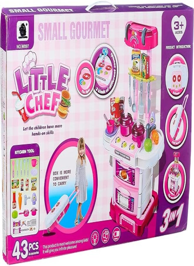 Smartcraft Smartcraft Small Gourmet Little Chef Playset, Chef Toy Gourmet Kitchen Playset 