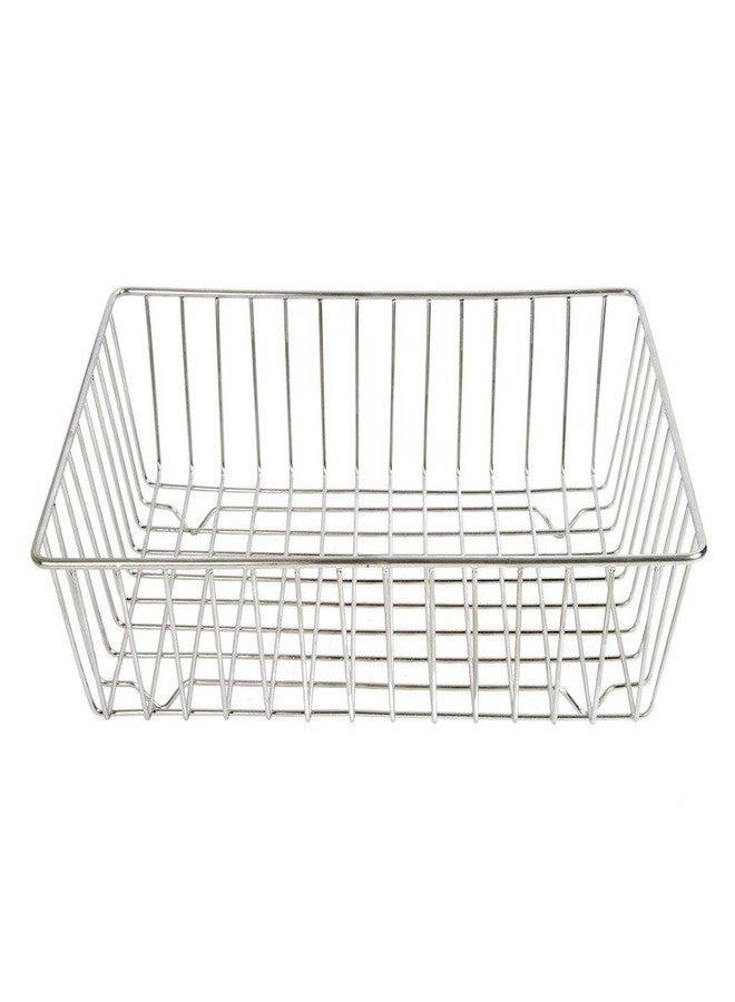 EMBASSY Multipurpose Baby Basket/Dish Drainer Rack, Size 2, 38x29x11.8 cms (Stainless Steel)