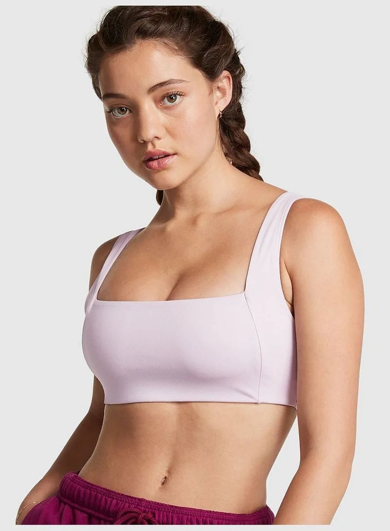 PINK Soft Ultimate Lightly Lined Square-Neck Sports Bra