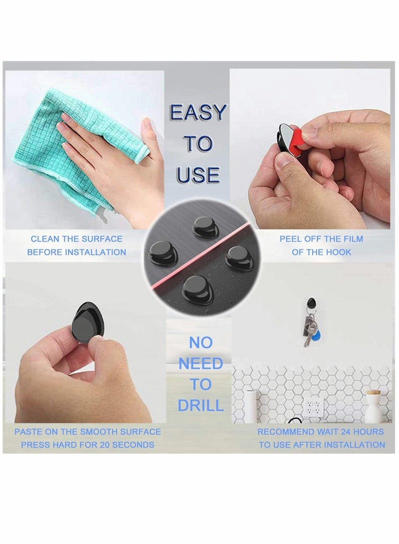 SYOSI 4 Pack, Car Mini Hook, Auto Vehicle Mini Dash Mount Hangers Stick on Dashboard Instrument Panel Universal Car Truck Home Hook Holder Accessories Storage, for Bags USB Cable - Image 5