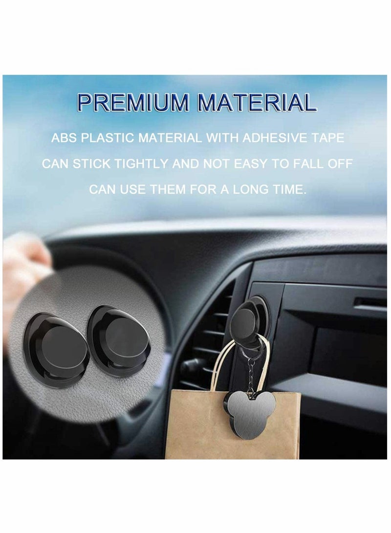 SYOSI 4 Pack, Car Mini Hook, Auto Vehicle Mini Dash Mount Hangers Stick on Dashboard Instrument Panel Universal Car Truck Home Hook Holder Accessories Storage, for Bags USB Cable - Image 4