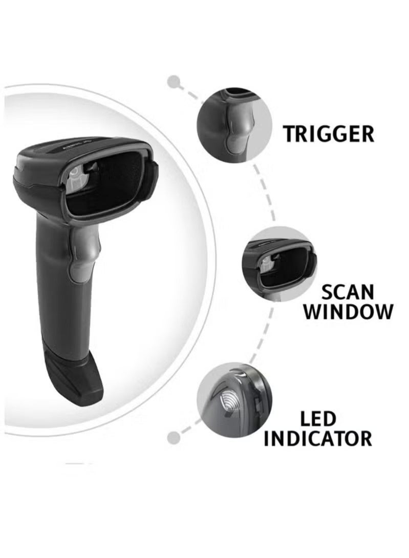 Zebra DS2208-SR Handheld 2D Omnidirectional Barcode Scanner Imager 1D, 2D and PDF417 with USB Cable, DS2208-SR7U2100AZW - Image 4