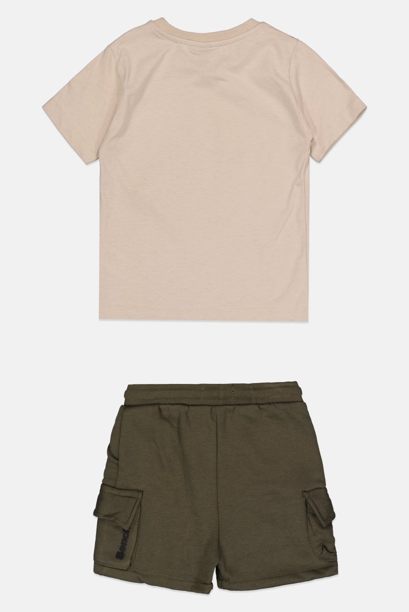 Bench طقم أولاد للأطفال مكون من 2 قطعة بأكمام قصيرة وطباعة جرافيك، متعدد الألوان - Image 3