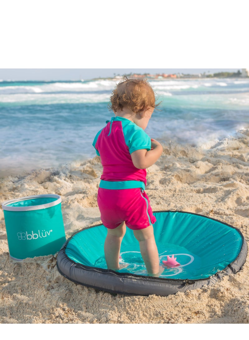bbluv Spläsh - Baby Paddling Pool (21.1 x 85.1 x 6.1 cm) | Portable Water Play Pool with Foldable Bucket | Lightweight, Durable & Easy to Clean | Perfect for Beach, Park & Outdoor Fun - Image 1